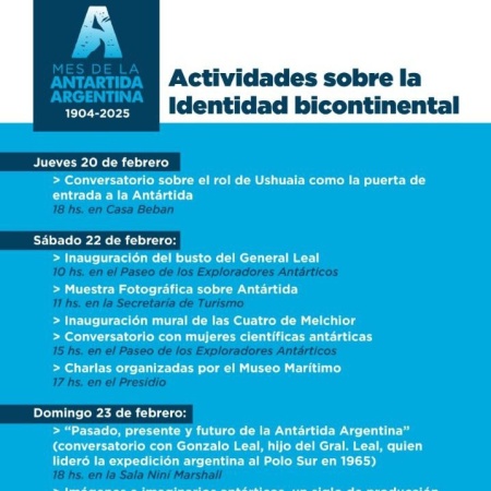 Ushuaia conmemora los 121 años de la presencia Argentina permanente e ininterrupida en la Antártida