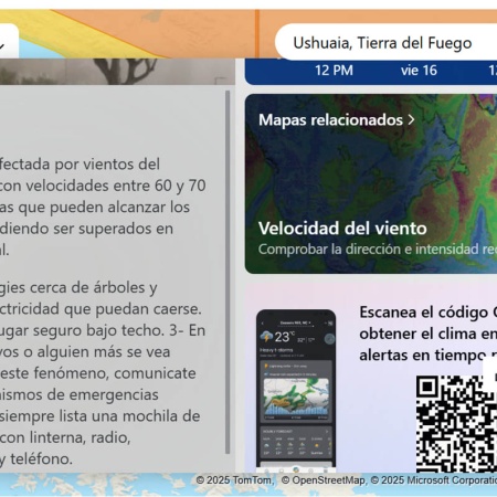Rige alerta meteorológico por fuertes vientos