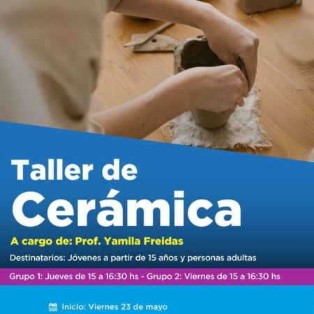 La Municipalidad invita a vecinos y vecinas a participar del taller de cerámica