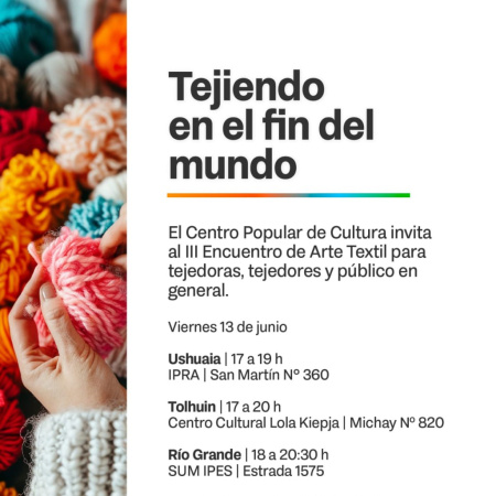 El Centro Popular y Cultural invita al III Encuentro de Arte Textil
