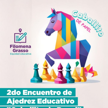 El Municipio impulsará el 2° Encuentro de Ajedrez Educativo "Caballito de Papel" este sábado 12 de juilo
