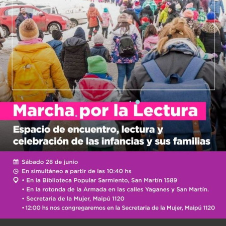 La Municipalidad llevará adelante la "Marcha por la Lectura" este sábado 28 de junio