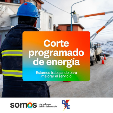 Cronograma de cortes programados del servicio eléctrico en Tolhuin