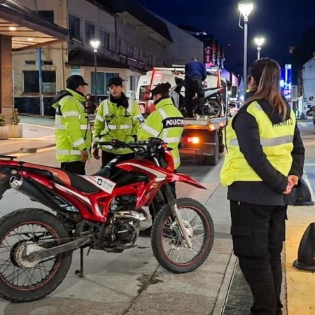 Incautaron cuatro motos en operativo de tránsito nocturno