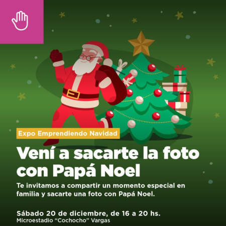 Vení a sacarte una foto con Papá Noel en la Expo "Emprendiendo Navidad"