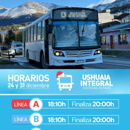 UISE informa horarios y frecuencias de colectivos para el 31 de diciembre y 1 de enero