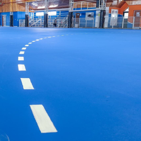 Gobierno realiza refacciones en la cancha del Gimnasio "Jorge Muriel"