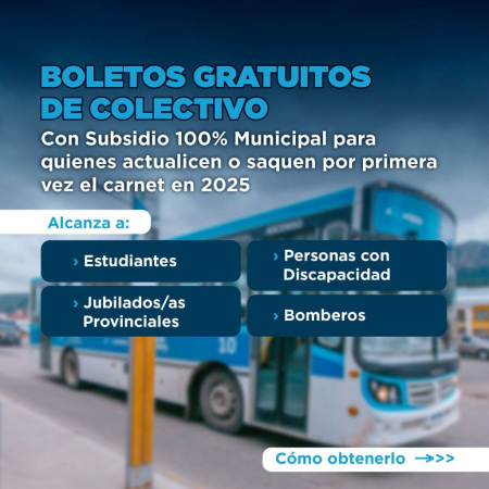 Desde marzo se podrá tramitar en Ushuaia el boleto estudiantil gratuito de colectivo