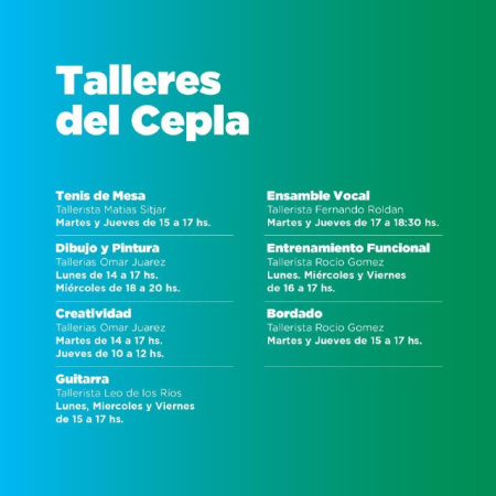 Inician los talleres gratuitos 2026 en el CePLA El Palomar para adolescentes y jóvenes de Ushuaia