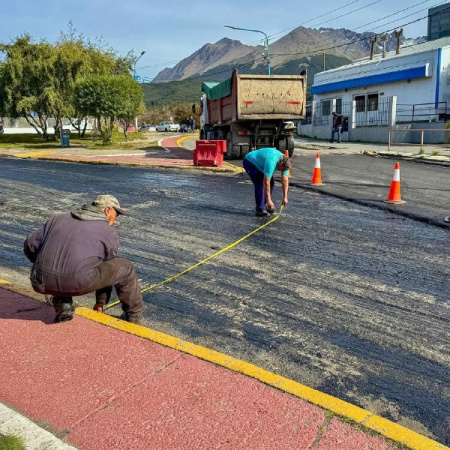 Finalizó la repavimentación de la rotonda de la EPET