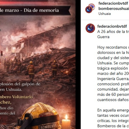 A 26 años de la explosión en Ingeniería Guerra: la Federación recordó la tragedia como "uno de los días más dolorosos"