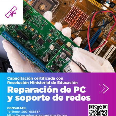 Capacitación certificada en reparación de PC y Soporte de Redes
