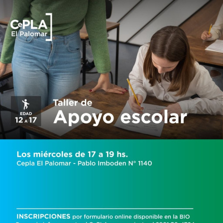 El CePLA abre inscripciones para apoyo escolar para estudiantes de nivel secundario