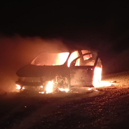 Un hombre herido tras el incendio total de su vehículo en la Ruta Provincial "B"