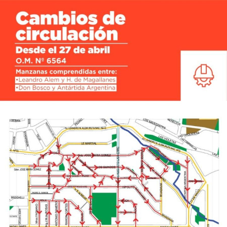 El Municipio implementará nuevos sentidos de circulación en un amplio sector de la ciudad