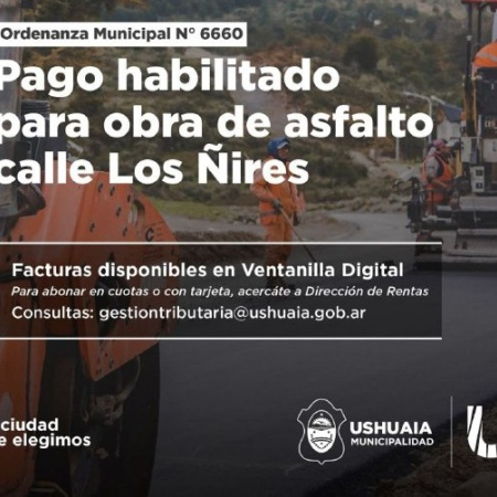 Calle Los Ñires: La Municipalidad informó que vecinos ya pueden pagar la pavimentación