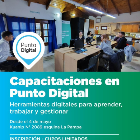 El Municipio abre las inscripciones a las capacitaciones de Punto Digital