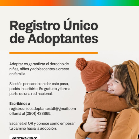 La provincia fortalece el registro único de adoptantes