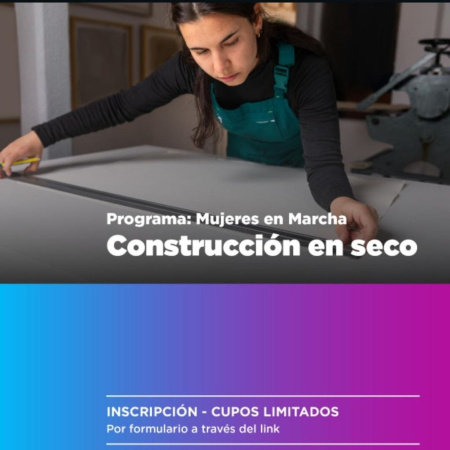 El Municipio abre inscripciones al curso de construcción en seco del programa "Mujeres en marcha"