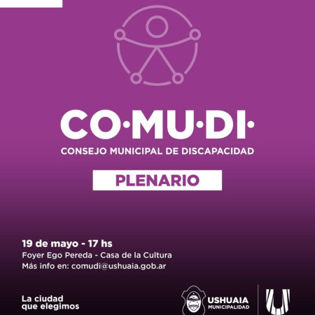 El Municipio invita a participar de una nueva plenaria de COMUDI