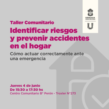El Municipio invita a los talleres comunitarios sobre prevención de accidentes y actuación ante emergencias