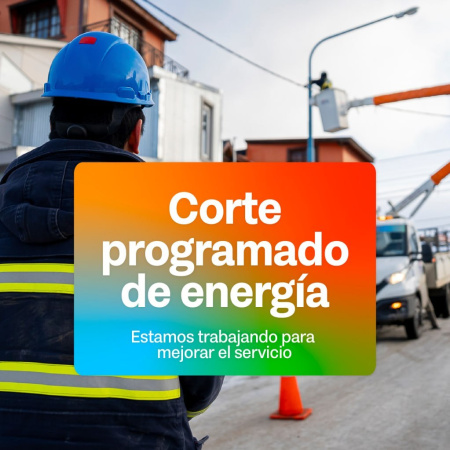 Corte programado de enrgía en Ushuaia por trabajos de mantenimiento y mejora de la red eléctrica