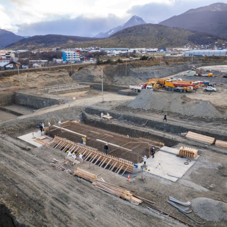 Avanza en Ushuaia la construcción de las fundaciones de la nueva usina termoeléctrica