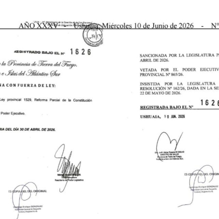 Finalmente Melella promulgó la ley que frenó la reforma constitucional