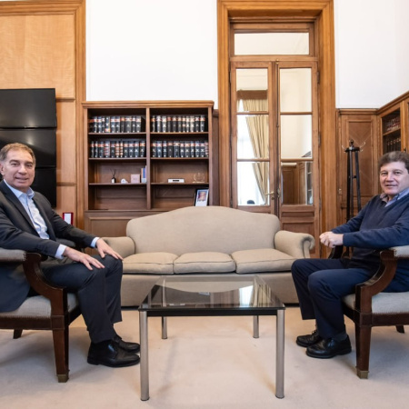 Melella fue recibido por el ministro Diego Santilli en Casa Rosada