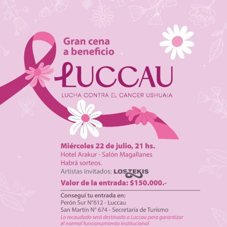 Comenzó la venta de entradas para la cena show a beneficio del LUCCAU con la actuación de Los Tekis