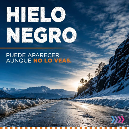 Defensa Civil Municipal advierte sobre la presencia de hielo negro
