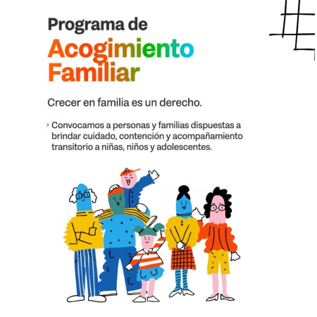 Convocan a familias a sumarse al Programa de Acogimiento Familiar