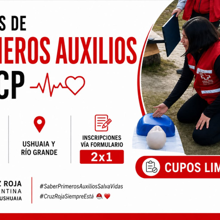 La Cruz Roja Argentina dará cursos de primeros auxilio