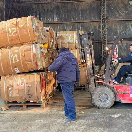 Primera exportación de cartón desde Ushuaia hacia el continente