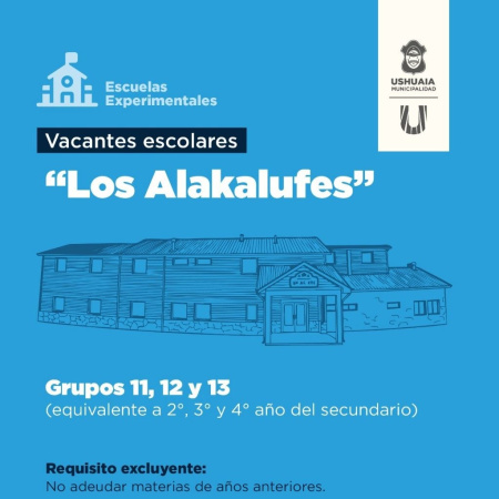 La Escuela Experimental "Los Alakalufes" abre la convocatoria para vacantes en su nivel secundario