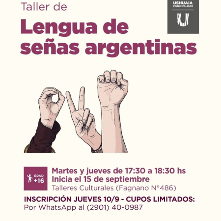 La Municipalidad abre las inscripciones al Taller de Lengua de Señas Argentinas