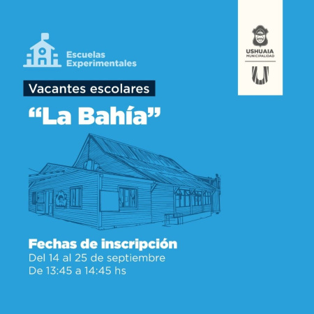 Abren las inscripciones para la Escuela Experimental "La Bahía"