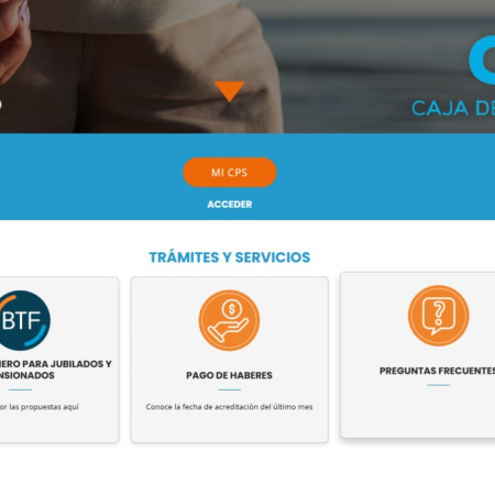 La pagina web de la Caja de Previsión Social suma un acceso directo al Programa de Alivio Financiero del BTF