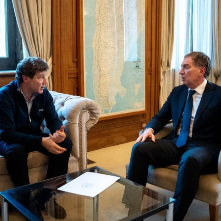 Santilli recibió a Melella con la Base Naval Integrada como centro de la agenda