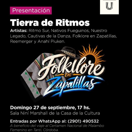 El Municipio se une a la presentación de "Tierra de ritmos" en la sala Niní Marshall