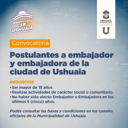 Continúa abierta la convocatoria a embajador y embajadora de la ciudad