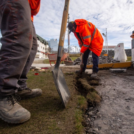 Ushuaia: intensifican los trabajos de limpieza y mantenimiento de la ciudad