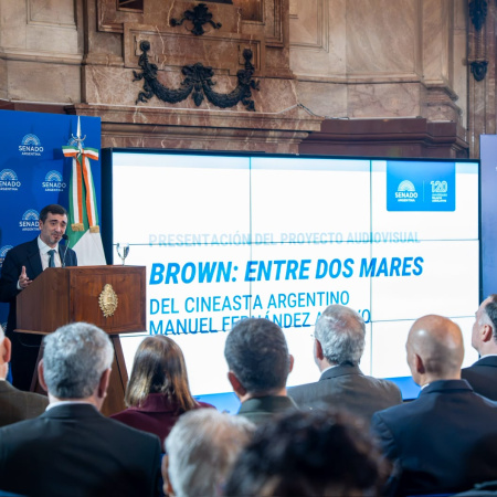 Por iniciativa de Coto: se presentó en el senado el proyecto audiovisual "Brown entre dos Mares"