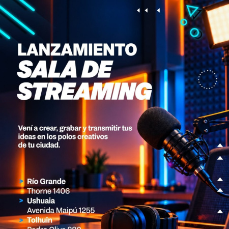 La Agencia de Innovación relanza las salas de streaming en los Polosd Creativos de Tierra del Fuego