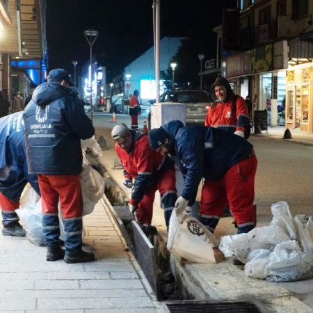 Ushuaia intensifica los trabajos de mantenimiento y acondicionamiento de pluviales