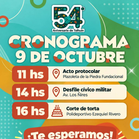 Tolhuin celebrará su 54° aniversario este 9 de octubre