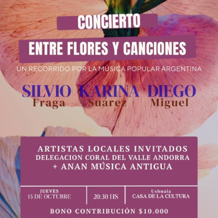 Se viene el concierto "Entre Flores y Canciones"