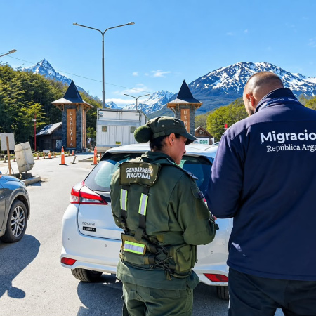 Acceso a Ushuaia: se realizó un operativo conjunto de Migraciones y Gendarmería