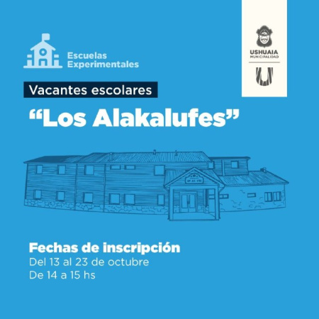 Abren las inscripciones para la Escuela Experimental "Los Alakalufe"