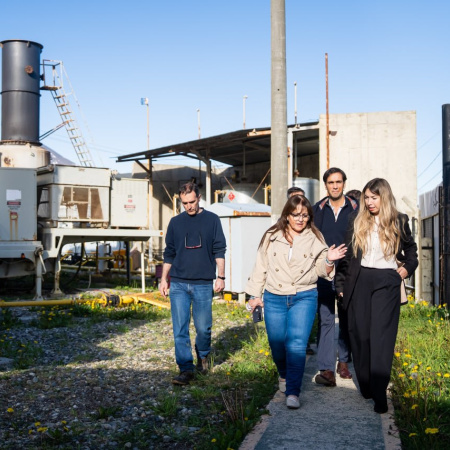 Castillo recorrió la usina de Ushuaia con el nuevo director del FAMP